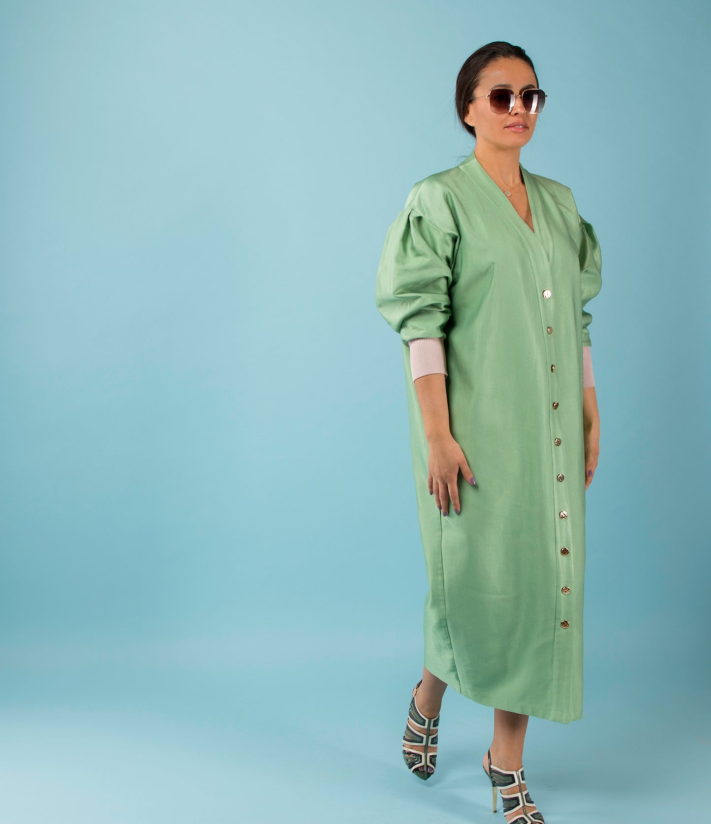 Le Gilet/Robe Rania Vert d'eau